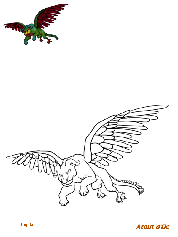 Coloriage Pepita Est Une Feline Alebrije Peau Bleu Vert Emeraude - Coco Disney à imprimer